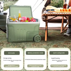 Refrigerador Eléctrico para Auto, Compresor de Refrigeración para Camiones Grandes y Hogar, Doble Uso, 12V/24V, Congelación y Refrigeración, Portátil para Exteriores - Product Image 3
