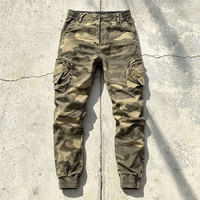Pantalon Cargo Homme Personnalisé en Gros, Camouflage Coloré, Jean Cargo à Poches, Impression Numérique, Tricoté, Mi-haut, pour Activités de Plein Air