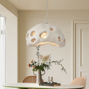 French-Style Cream-Themed Designer Pendant <b>Light</b> Creative Unique Lighting for <b>Dining</b> Guest House Chandeliers Pendant <b>Lights</b> - Product Image 1