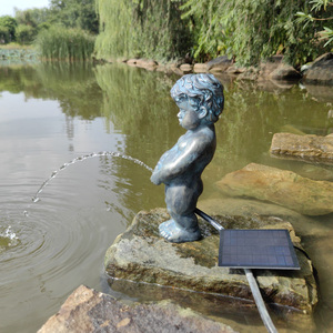 <span class=keywords><strong>Fontaine</strong></span> d'<span class=keywords><strong>eau</strong></span> <span class=keywords><strong>solaire</strong></span> extérieure avec statue d'ange en résine Petit ornement de jardin Caractéristiques de la cascade - Product Image 5