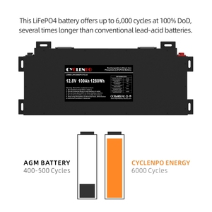 Batterie 12V 100Ah Slim, design ultra-fin de 2,36 pouces, boîtier métallique peu encombrant pour fourgon tout-terrain - Product Image 2