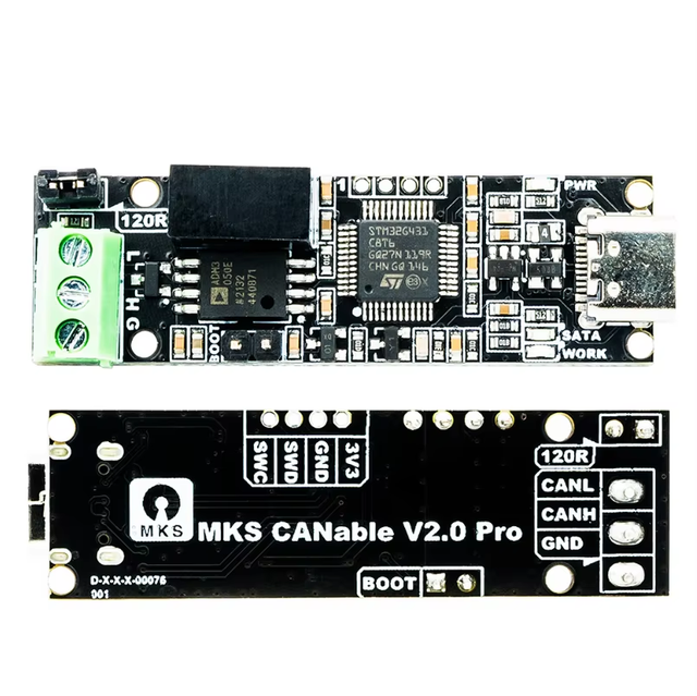 CANable 2.0 CAN Bus Adapter USB to CAN FD AnalyzerPlug & Play USB-C CAN Bus Monitor for Automotive & Industrial