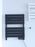 Calentador de Toallas Eléctrico Portátil de Aluminio HOPE T400-6, Garantía de 2 Años, Diseño Moderno, Uso Doméstico y Hotelero, Temporizador, Montaje en Pared