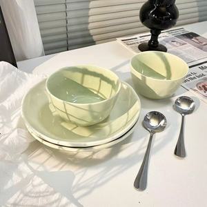 Custom High Quality Eco-Friendly Cute Solid Color Stoneware Dinnerware <b>Sets</b> Dishwasher Safe Oven Safe <b>Microwave</b> Safe Minimalist - Product Image 1