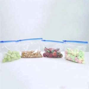 Clear HDPE Recyclable Disposable <b>Zip</b> Lock <b>Bags</b> for Supermarket Frozen Fruit Food Packaging Leakproof Grip Seal Double Ziplock - Product Image 1