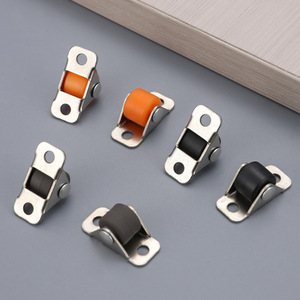 Silent Directional Drawer Casters Black Polyurethane <b>Swivel</b> Wheels Plate Mount Minimalist Furniture Casters - Product Image 2