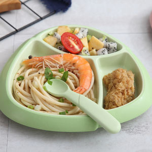 <span class=keywords><strong>METKA</strong></span> Assiettes Modernes et Durables en Fibre de Bambou avec Plateau de Service à Compartiments pour Repas d'Enfants - Product Image 2