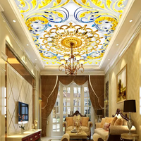 Revêtement de plafond en pvc extensible, 30 cm, design 3D imprimable, décoration d'intérieur, carreaux artistiques, plafond