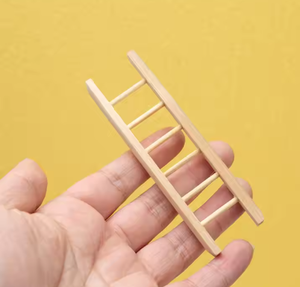 Mini bricolage bûche en <span class=keywords><strong>bois</strong></span> elfe de noël coloré jouet maison Miniature paysage décoration avec échelle jouet en <span class=keywords><strong>bois</strong></span> fait main - Product Image 4