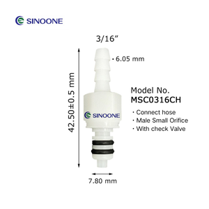 Sinoone nhỏ lỗ hose barb In-Line khớp nối cơ thể nam chèn nữ nhựa nhanh chóng ngắt kết nối phụ kiện với van kiểm tra - Product Image 3