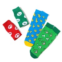 Chaussettes Mario en gros, très vendues en Amérique et en Europe, chaussettes amusantes et originales à motif de jeu, chaussettes en coton tricoté, compression
