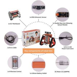 ヨーロッパの学校プロジェクト 6 in 1 プログラミングDIYセンサー電子STEMロボット教育キット 子供向けコーディング学習用 - Product Image 4