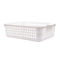 Panier de rangement de bureau portable en plastique carré de style japonais pour les articles divers de cuisine, les collations, le tri des cosmétiques