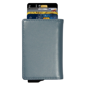 Tarjetero Corto de 6 Pulgadas CardHoda Personalizado para Negocios, Anti-RFID, de PU con Forro de Nailon Metálico, con Sistema Pop-Up y Cierre Abierto Anti-Robo - Product Image 2