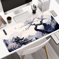 Tapis de clavier de jeu personnalisé avec impression par sublimation, motif fleurs d'anime japonais, base en caoutchouc, multi-tissus, résistant à l'eau, personnalisable