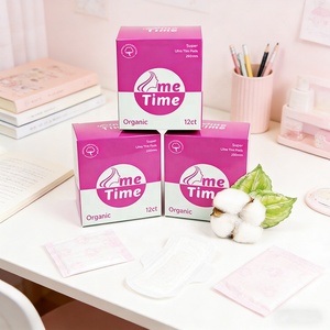 Article avec livraison gratuite, vente en gros Alibaba, marque privée, serviettes hygiéniques écologiques, serviettes menstruelles organiques pour femmes, emballage personnalisé - Product Image 1