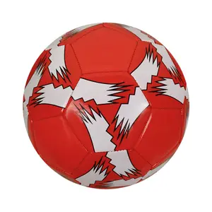 红色廉价定制促销礼品足球尺寸3 4 5 pvc机缝制充气足球足球