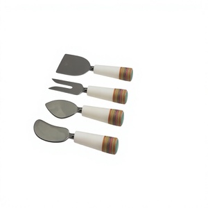 Hot Selling Luxury 4-Piece Stainless Steel & Resin Eco-Friendly Modern Dishwasher Safe <b>Wedding</b> Cutlery Set High-Polish Finish - Product Image 1