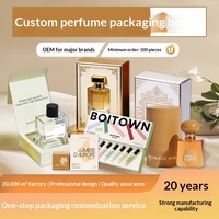Boîte d'emballage de parfum cosmétique haut de gamme, sur mesure, avec couvercle à clapet, boîte cadeau en papier doré, designs personnalisés, qualité supérieure