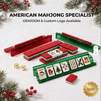 Ensemble de Mahjong Américain de Noël Compatible avec les Pions en Acrylique de Luxe Standard NMJL – Cadeau de Fêtes