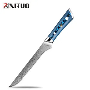 XITUO-سكاكين طعام من الفولاذ المقاوم للصدأ, سكاكين طعام حادة للغاية مقاس 6 بوصات من دمشق ، مستلزمات مطابخ فاخرة متعددة الوظائف أيضًا