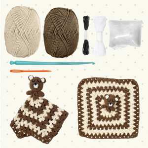 批发DIY动物植物礼品针织娃娃手工初学者婴儿礼品套装钩针娃娃套装 - Product Image 5