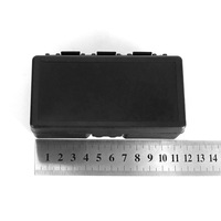 Boîte de rangement portable en ABS noir pour pistolet mitrailleur de 9 mm, support de balles de tir en plein air, peut contenir 50 pièces en toute sécurité