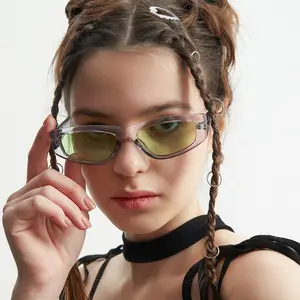 retro transparente katzenauge bunt getönte linse frauen sonnenbrille sonnenbrille klein vintage punk sonnenbrille individuelle designer