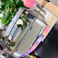 Lampe de table moderne en cristal avec abat-jour en tissu, lampe de chevet pour la chambre à coucher, lampe de bureau pour le salon