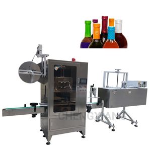 เครื่องติดฉลากหดรัดขวดพีวีซีอัตโนมัติไฟฟ้า ยี่ห้อเฉิงเซียง ได้รับการรับรองมาตรฐาน CE พร้อมการรับประกัน 1 ปี - Product Image 1