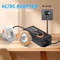Konverter Adaptor AC ke DC Berkualitas Tinggi: Catu Daya yang Dapat Disesuaikan 3 - 12V 2A dengan Steker AS untuk Kontrol Kecepatan Motor 24W untuk LED