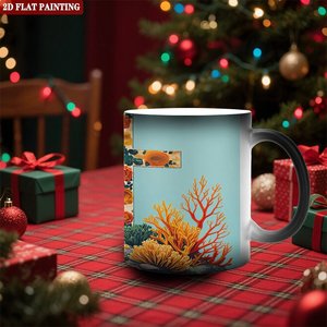 Mug en céramique noir givré 11oz, tasse magique changeant de couleur à la chaleur, pour café, thé, boissons - Product Image 2