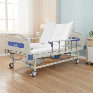 Letto Ospedaliero Manuale a 5 Funzioni, Letto per Assistenza Domiciliare, Cura del Paziente Ospedaliero, Vendita Diretta dalla Fabbrica - Product Image 1