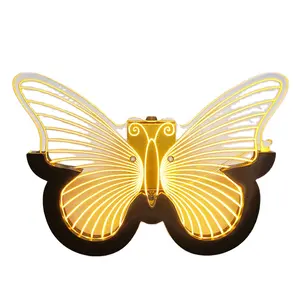 Party accessories butterfly shape with led lights flash girl neon signs