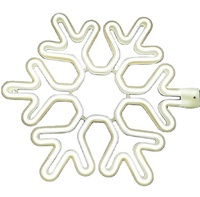 Bande lumineuse flocons de neige LED, décoration en corde, blanc, pour noël, 60cm
