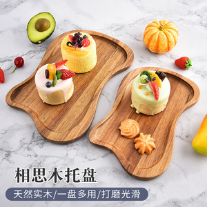 Acacia Wood <b>Serving</b> <b>Tray</b> 30x19.8cm <b>Large</b> Size For Tea Coffee Dessert Platter - Product Image 5