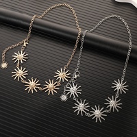 Vente en gros de ceinture à chaîne en argent et or avec tournesol de grande taille en métal longue taille corps ventre ceinture à chaîne bijoux accessoires
