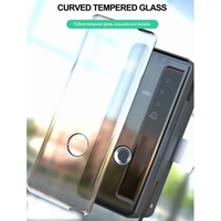 Cerradura Inteligente para Puerta de Vidrio TOPTEQ G9, Cerradura de Puerta con Reconocimiento Facial 3D, Control de Acceso para Oficina, Cerradura para Puerta de Vidrio sin Marco