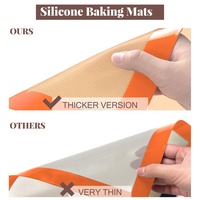 Tapis de cuisson en silicone orange, revêtement antiadhésif pour four, réutilisable plus de 1000 fois, taille et logo personnalisables