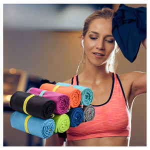 Customizable <b>Towel</b> Sweat Absorbent Soft Portable Sport Camping Gym <b>Beach</b> Yoga Swimming <b>Microfiber</b> Quick Dry <b>Towel</b> - Product Image 2