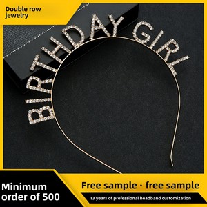 Serre-tête en strass de haute qualité pour fête d'<span class=keywords><strong>anniversaire</strong></span> pour filles - Nouveau style BIRTHDAY GIRL avec design scintillant - Product Image 2