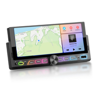 Reproductor MP5 para Auto SEMAITU Universal de 6.86 Pulgadas 1 Din con Carga Rápida Tipo C, Compatible con Carplay Inalámbrico, Android Auto, BT, FM, Estéreo para Auto