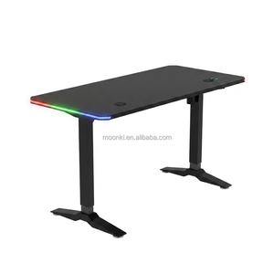 Bureau debout électrique noir, look professionnel, structure en acier thermolaqué, mobilier de bureau de direction - Product Image 6