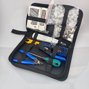 Network <b>Tool</b> <b>Kit</b> With Crimping Pliers And Cable Tester For Telecommunications Repair - Product Image 4