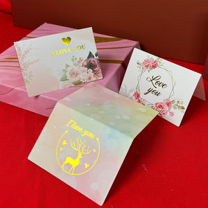 Piccoli gioielli freschi dipinti <span class=keywords><strong>a</strong></span> mano di alta qualità creativi di alta qualità foderati buoni biglietti di <span class=keywords><strong>auguri</strong></span> in oro caldo per i desideri delle vacanze - Product Image 3