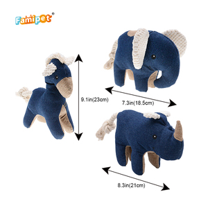 Famipet tùy chỉnh mới đến denim động vật thiết kế nhồi juguetes Para mascotas <span class=keywords><strong>Pet</strong></span> squeak đồ chơi kêu cót két chó đồ chơi - Product Image 2