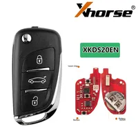 Llave Remota para Auto Xhorse de Segunda Generación XKTO12EN/XKTO20EN/XKKF05/6EN/XKHY25EN/XKB520EN/XKB526EN/XKB528EN - Fabricada en Plástico y Metal
