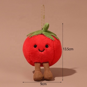 Porte-clés en peluche créatifs et mignons de 4 pouces, figurines de légumes Jellycats, brocoli, chou, gâteau <span class=keywords><strong>aux</strong></span> fruits, pendentifs alimentaires - Product Image 2