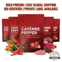 Gélules de piment de Cayenne à marque privée 3000mg Formule botanique Vitamines pour adultes Améliore la mémoire et le sommeil 240 gélules