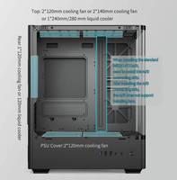 OEM Odm Nouveau Design 2025 Matx Courbe Pc Case Gamer Wholesale Boitier Gaming Case Blanc Noir Pc Cabinet Pour Pc